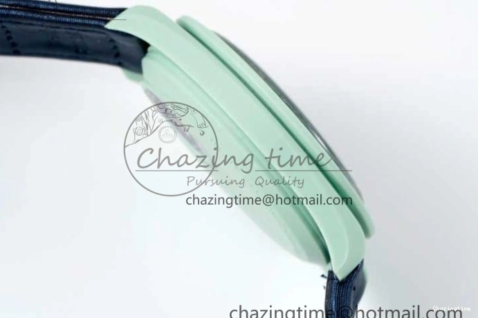 0305 SoftTouch Speedmaster Misson On Earth 1:1 Best Edition Blue Dial On Nylon Strap Quartz 7859